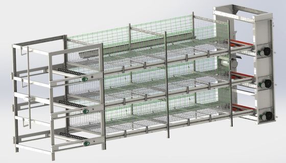 Stahlrahmen Eierschicht Hühnerkäfig OEM Hühner Hühnerkäfig