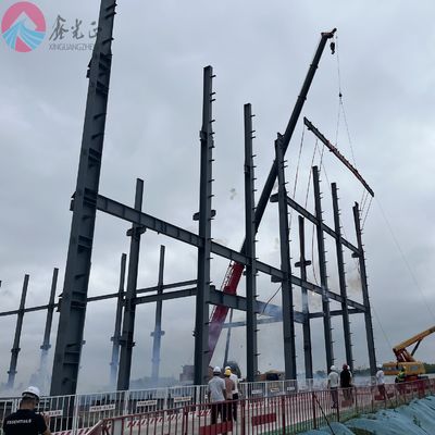 Gemaltes Stahlbalkenlager Prefab Stahllagergebäude CE-Zertifikat