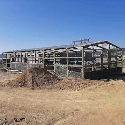 Auf Wunsch angefertigte Baukörper, vorgefertigte Stahlkonstruktion, Lager mit feuerfestem Panel