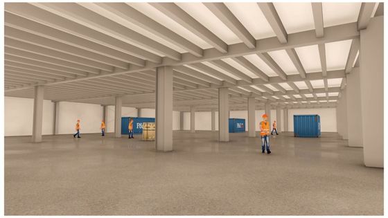 Modulärbau Stahlhänger Hochintensität OEM Stahlbau