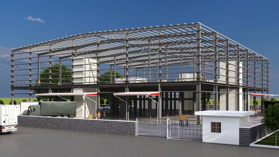 Modulärbau Stahlhänger Hochintensität OEM Stahlbau