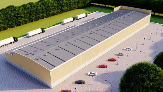 Modulärbau Stahlhänger Hochintensität OEM Stahlbau