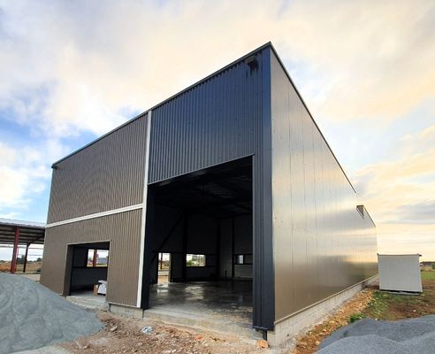 Stahlkonstruktion Hangar Vorgefertigte Warmgewalzte Verzinkte Lagerhaus Gebäude Schuppen