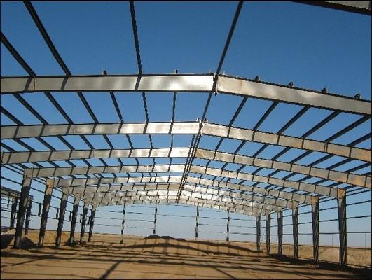 Stahlkonstruktion Hangar Vorgefertigte Warmgewalzte Verzinkte Lagerhaus Gebäude Schuppen