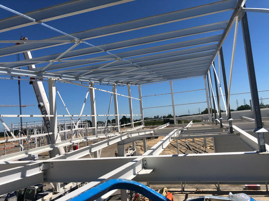 Stahlkonstruktion Hangar Vorgefertigte Warmgewalzte Verzinkte Lagerhaus Gebäude Schuppen