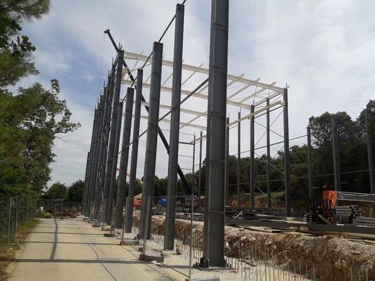 Stahlkonstruktion Hangar Vorgefertigte Warmgewalzte Verzinkte Lagerhaus Gebäude Schuppen