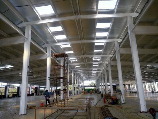 Stahlkonstruktion Hangar Vorgefertigte Warmgewalzte Verzinkte Lagerhaus Gebäude Schuppen