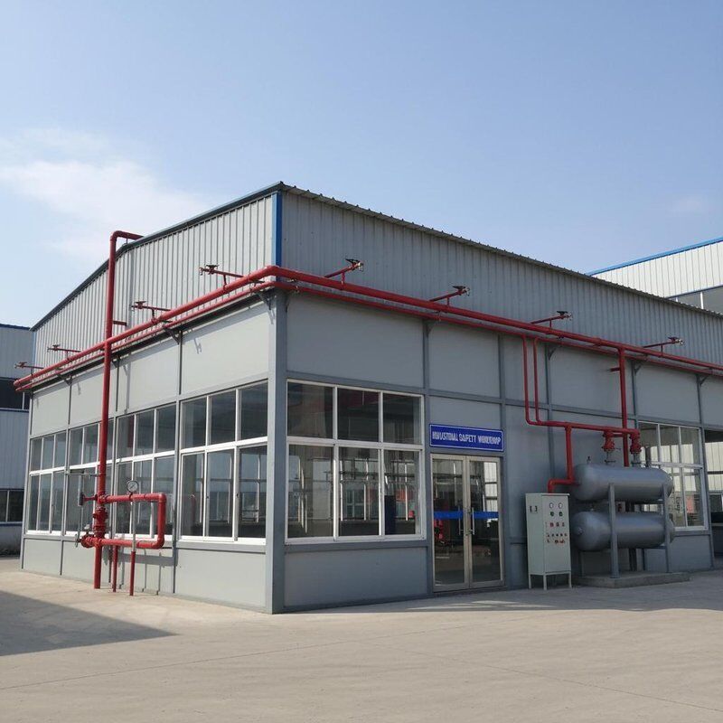 Feuerdichte Stahlwerkstatt mit optionalem Brandschutzsystem, das auf strenge Normen der industriellen Sicherheit ausgelegt ist