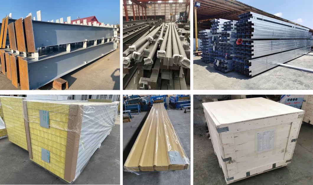 Q235 Stahlkonstruktion Gebäude Rostfeste Farbe Vorgefertigter Metallrahmen 3